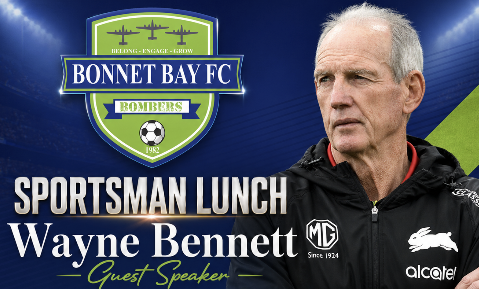 Bonnet Bay FC Sportsman's Lunch 2026 with Wayne Bennett and Mark Bosnich