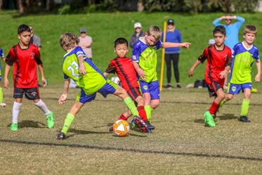 Bonnet Bay FC juniors in action, 2024
